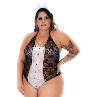 Fantasia Plus Size Coelha Body Star Pimenta Sexy