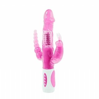 Vibrador Rotativo Triplo Prazer - Pretty Love