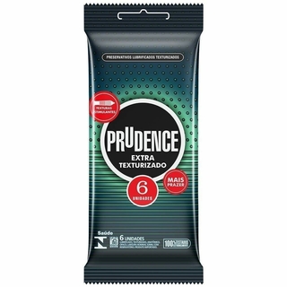 Preservativo Extra Texturizado Com 6 Unidades Prudence