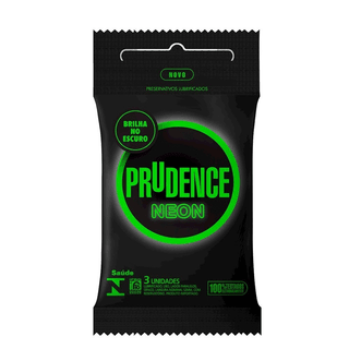 PRESERVATIVO NEON COM 3 UNIDADES PRUDENCE