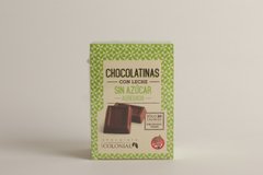 Caja chocolatinas. Con chocolate con leche; blanco; semiamargo o sin azucar. - De La Colonia