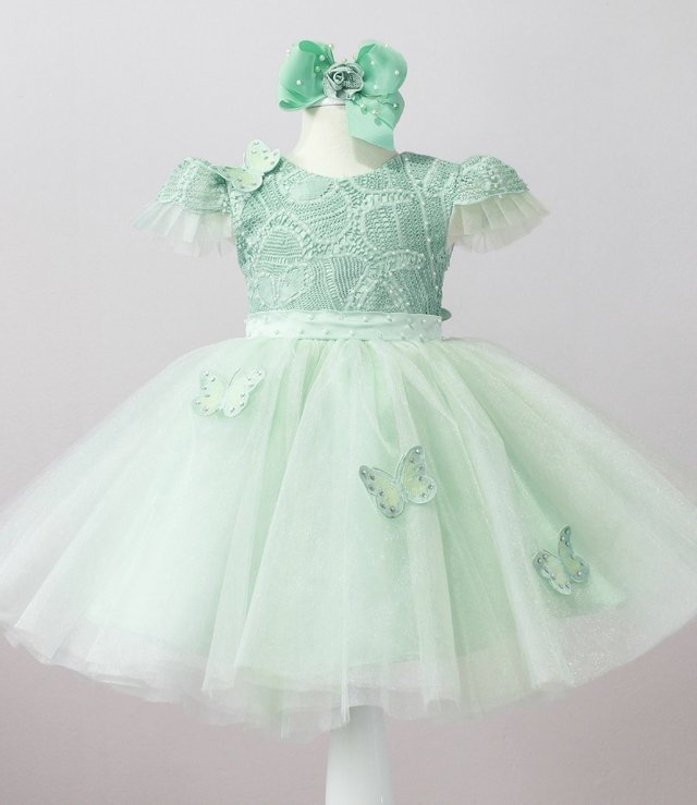 Vestido Alice Verde Água | Vestido em Renda Renascença