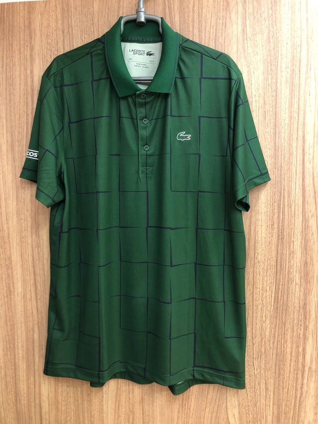 Polo Lacoste Sport Quadriculada - Verde