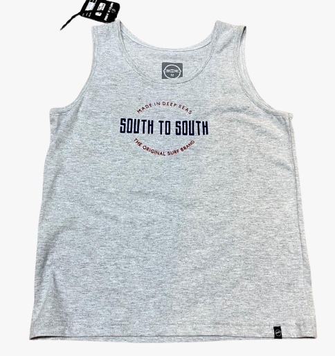 Camiseta South To South Regata Letreiro - Cinza