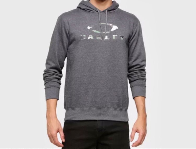 BLUSA OAKLEY MOLETON FECHADA CINZA MESCLA