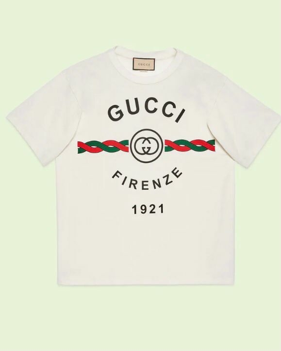 Camiseta Gucci de algodão Gucci Firenze 1921- Branca