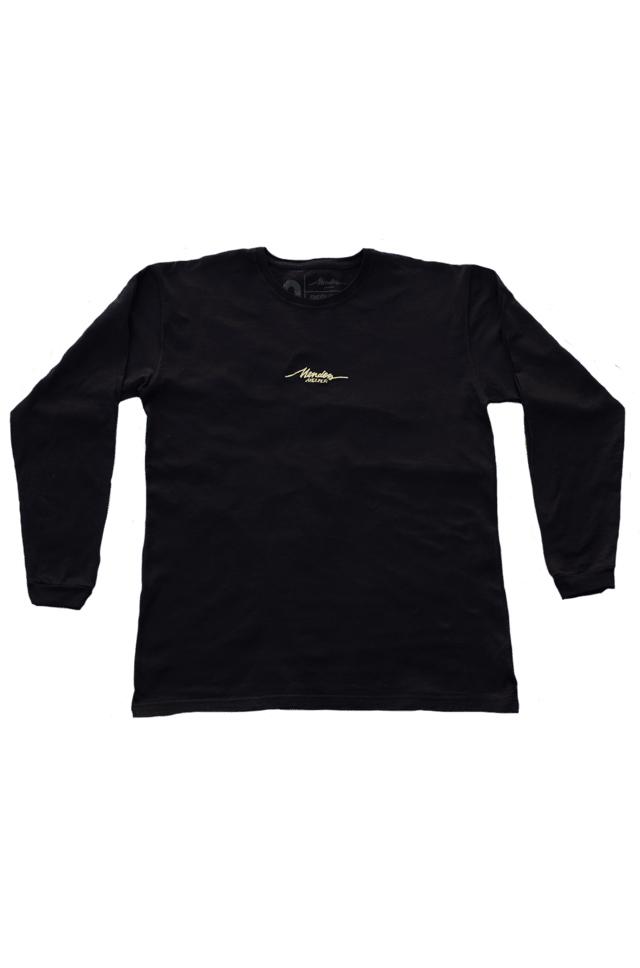 Remera transparente negra manga larga shop