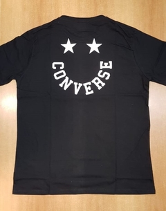 Remera Converse Niño Smiley Negra