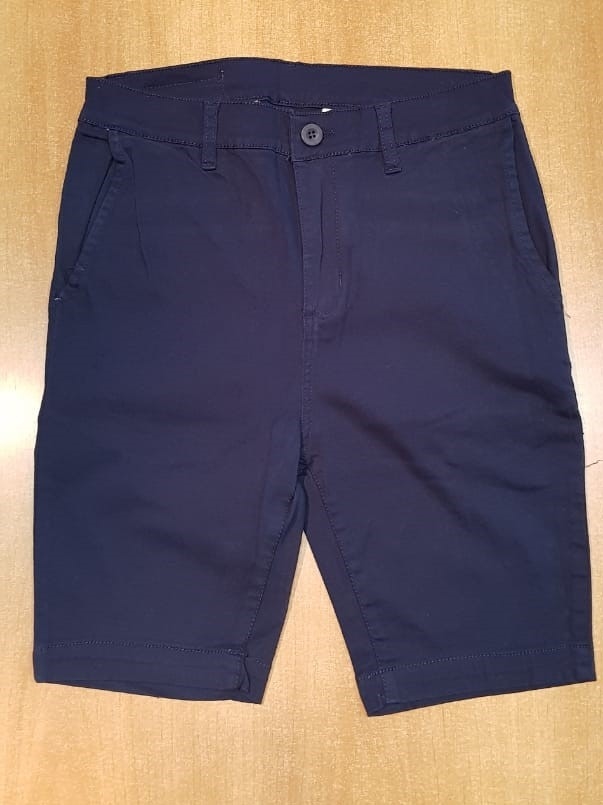 Bermudas Corte Chino Slim High Azul