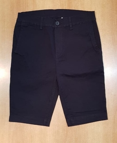 Bermudas Corte Chino Slim High Negra