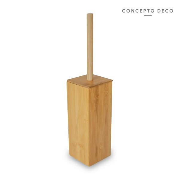 Set de baño bambú y acero mate – 3 piezas – OnLine Deco