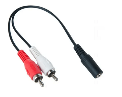 Cable 2 Rca macho A Miniplug Hembra 3.5mm (Art.CAB114)