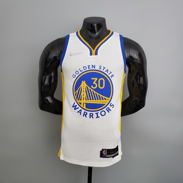 75 ANOS - Camisa Golden State Warriors Silk - Curry 30, Thompson 11