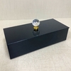 caixa de acrílico preta com puxador cristal dourado
