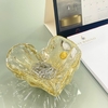 Porta jóias coração Murano Riga Cristal M com pó de ouro 24k