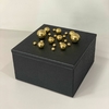 Caixa Decorativa preta g com bolas douradas