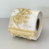 Capa de papel higiênico renda luxo peruana Dourada/creme