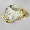 Bandeja de Pedra cristal âmbar com borda dourada