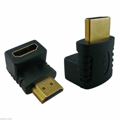 ADAPTADOR HDMI FEMEA X HDMI MACHO 90 GRAUS EXBOM