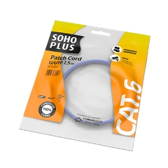 CABO PATCH CORD CAT 5E 2,5 SOHOPLUS AZUL