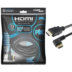 CABO HDMI 5 METRO 2.0 4K 19 PINOS 90 GRAUS 018-3325