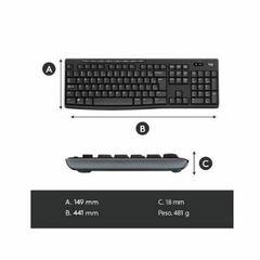 KIT TECLADO E MOUSE SEM FIO MK270 LOGITECH - comprar online