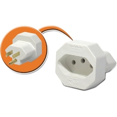 ADAPTADOR DE TOMADA ANTIGO P/ NOVO 2P+T ILUM