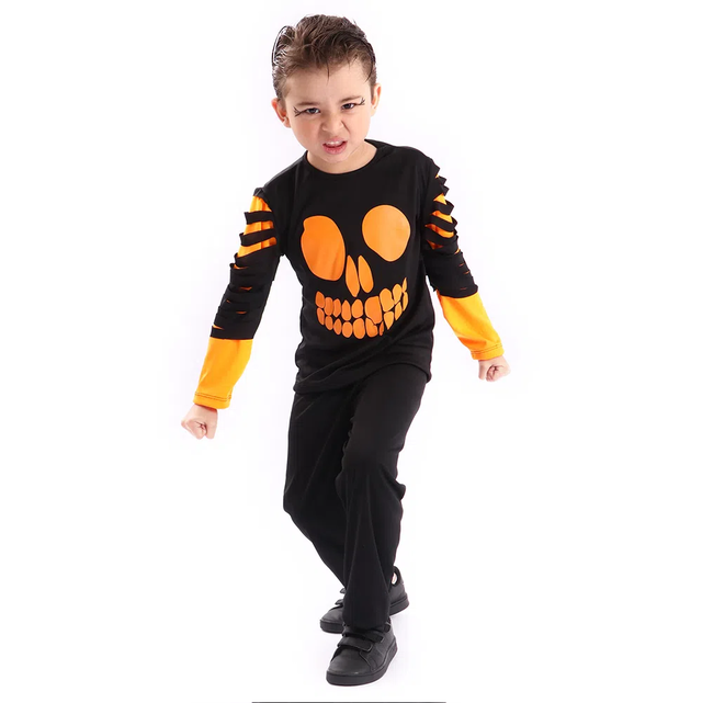 12565 Fantasia Abobora Halloween Infantil - Atacado Contini