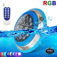 Luminária Piscina Led Rgb 24w Redondo Subaquática 110v - comprar online