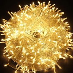 Pisca Fixo 100 Lâmpadas LED Branco Quente - Fio Transparente - comprar online