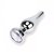 Plug Anal de Metal 10cm Alongado com Pedra PL011P