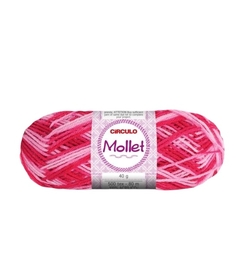 Lã Mollet 40g Círculo Tricô/Crochê Cores Lisas e Multicolor