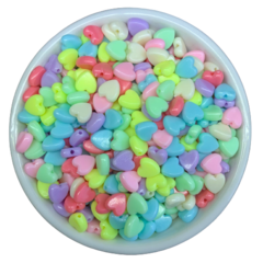 Miçanga de Coração Candy Colors 8mm