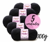 Kit 5 Novelos Fio Lã Mollet 100g Círculo Cores Tricô/Crochê