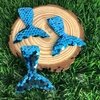 Aplique de Lantejoula de Cauda de Sereia - Azul