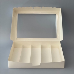 Pack x 6 u BOX PREMIUM DEGUSTACION con VISOR y DIVISIONES (29.5x20.5x5 cm) (Modelo DONUTS V + DIV) en internet