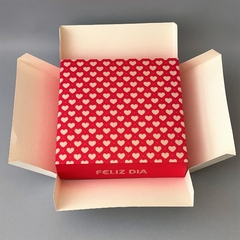 Pack x 6 u FELIZ 06 - OPEN 12 CORAZONES FUXIA - FELIZ DIA (25x25x12 cm) CAJA SORPRESA - comprar online