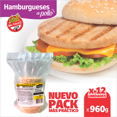 Hamburguesas de Pollo x 12 unidades - comprar online