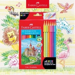 12 EcoLápices de colores básicos + 6 neón FABER CASTELL - comprar online