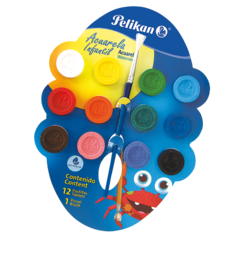 ACUARELA PELIKAN INFANTIL x 12 COLORES - comprar online