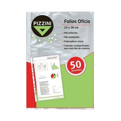 FOLIOS PIZZINI OFICIO 50MIC. x 12U.