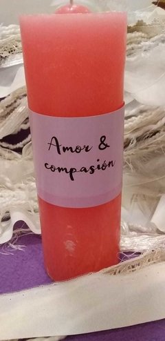 Velón Rosa Amor & Compasión - comprar online