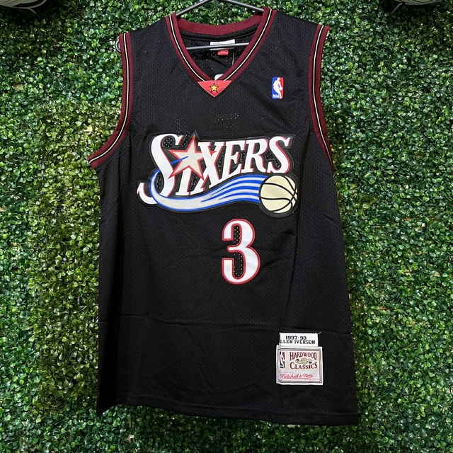 CAMISETA SIXERS 3 NEGRA ROJO REPLIC. EXTACTA