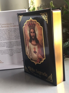 Bíblia Edição Luxo - folhas douradas