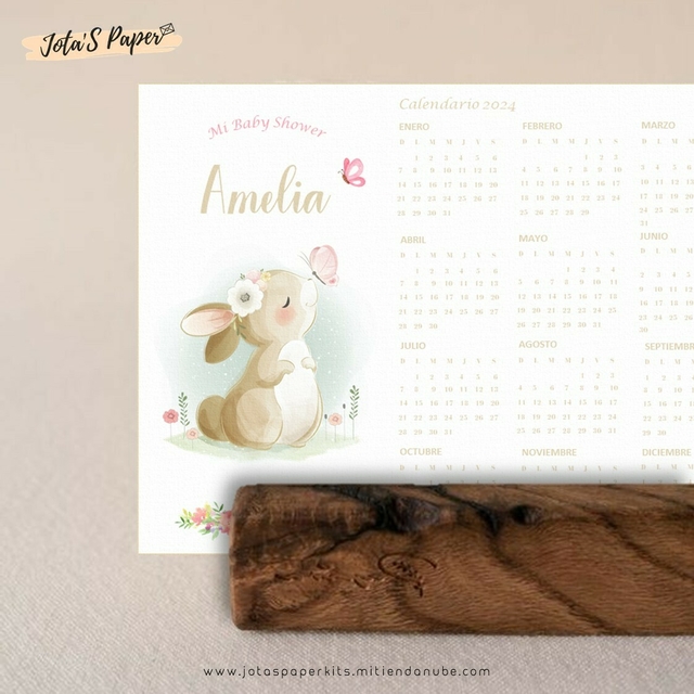 Calendario Mini 2025 DULCE CONEJITA Jotas Paper Kits