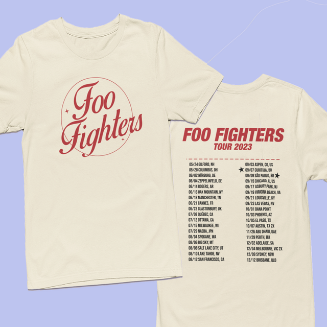 Camiseta Banda Foo Fighters The Sky Tour Brasil 2023 Bomber Rock