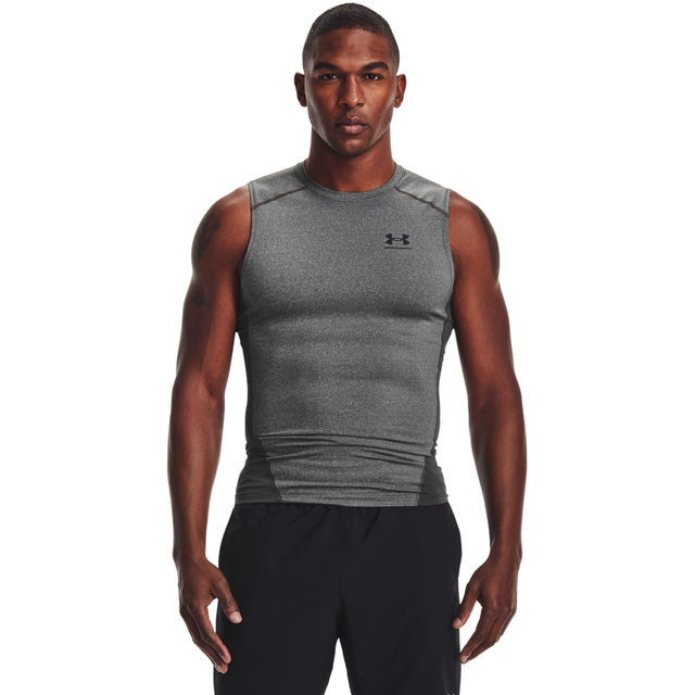 CAMISETA UNDER ARMOUR COMPRESSÃO HG MASCULINA PRETO