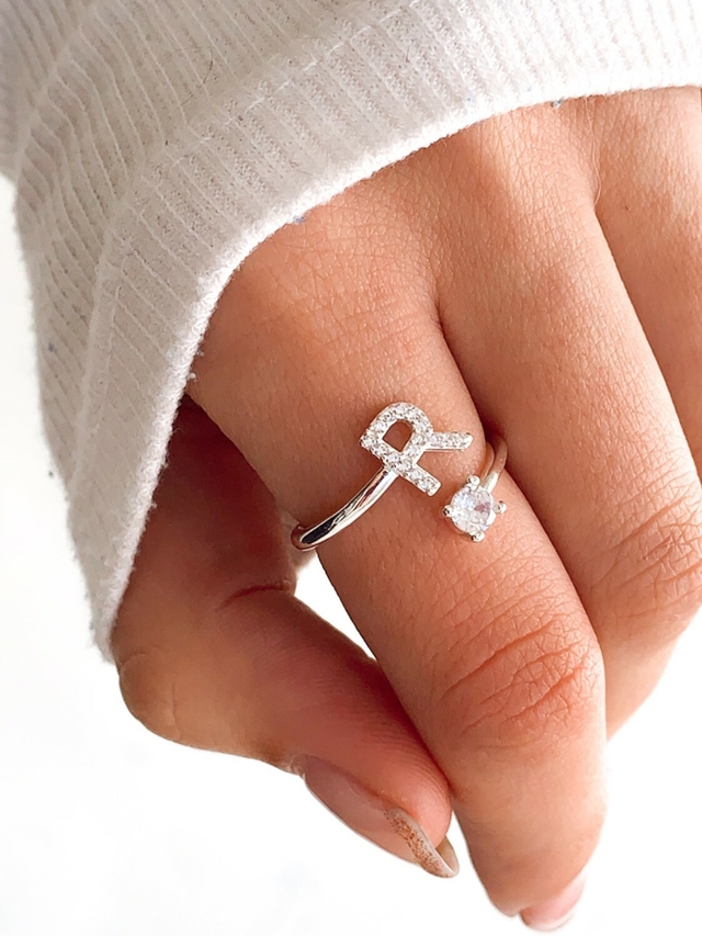 Anillos con inicial deals