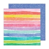 Pebbles - Coleção Cool Girl - Papel para Scrapbook - Bright Stripe 34027651