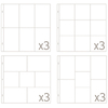 American Crafts - Becky Higgins - Plástico importado para Álbum de Scrapbook - Tamanho 30 x30 cm (12"x12") - Pacote variado designs L, P, Q e R